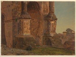 绘图，罗马塞普蒂米乌斯-塞维鲁拱门，1869 年 2 月 作者 弗雷德里克·埃德温·丘奇