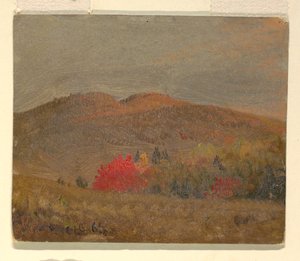 素描，秋景（佛蒙特州），1865-70 年 作者 弗雷德里克·埃德温·丘奇
