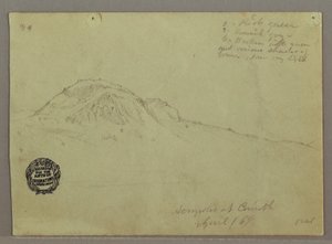 绘画，裸山，希腊科林斯卫城，1869 年 4 月 作者 弗雷德里克·埃德温·丘奇