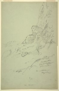绘图，巴拉达苏克瓦迪以西山脚，1868 年 5 月 4 日 作者 弗雷德里克·埃德温·丘奇