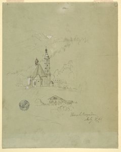 绘画，巴伐利亚贝希特斯加登，1868 年 7 月 3 日 作者 弗雷德里克·埃德温·丘奇