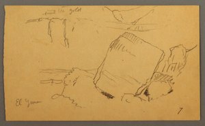 绘画，巨石，可能是 1868 年 2 月 作者 弗雷德里克·埃德温·丘奇
