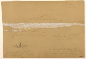 素描，卡扬贝，早晨，来自基多太阳神庙，1857 年 6 月 24 日 作者 弗雷德里克·埃德温·丘奇