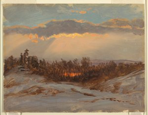 绘画，丘奇农场，纽约哈德逊，1870-80 年 作者 弗雷德里克·埃德温·丘奇
