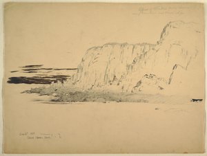 绘图，悬崖，1851 年 9 月 作者 弗雷德里克·埃德温·丘奇