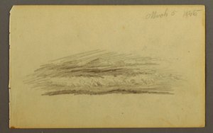 绘图，云银行，1845 年 作者 弗雷德里克·埃德温·丘奇