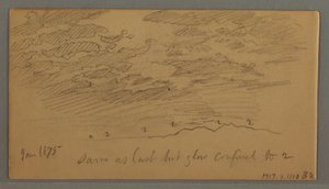 绘画，云雾笼罩山丘，1875 年 1 月 作者 弗雷德里克·埃德温·丘奇