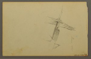 素描，云彩研究，山坡，1844 年 作者 弗雷德里克·埃德温·丘奇