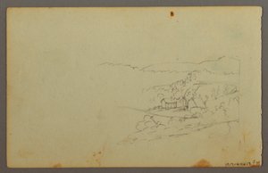 素描，云彩研究，可能创作于 1844 年 作者 弗雷德里克·埃德温·丘奇