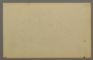 素描，云，1844 年 作者 弗雷德里克·埃德温·丘奇