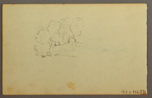 素描，云，1844 年 作者 弗雷德里克·埃德温·丘奇