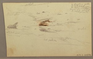 绘图，山岭上的云彩，1863 年 作者 弗雷德里克·埃德温·丘奇