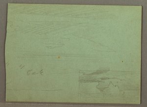 绘图，山脊上的阴天，1871 年 8 月 作者 弗雷德里克·埃德温·丘奇