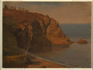 绘图，加拿大大马南岛海岸，1851 年 8 月或 9 月 作者 弗雷德里克·埃德温·丘奇