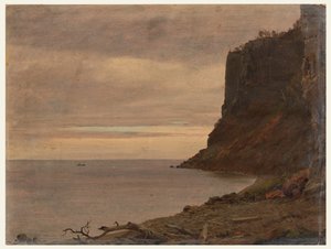 绘图，加拿大大马南岛海岸，1851 年 8 月或 9 月 作者 弗雷德里克·埃德温·丘奇