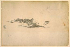 绘图，牛，云，1844 年 7 月和 9 月 作者 弗雷德里克·埃德温·丘奇