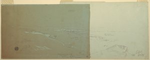 绘画，叙利亚大马士革，从西北方看，第 2 部分，1868 年 4 月或 5 月 作者 弗雷德里克·埃德温·丘奇