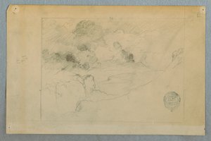 绘画，厄瓜多尔桑盖火山爆发远景，1857-62 年 作者 弗雷德里克·埃德温·丘奇