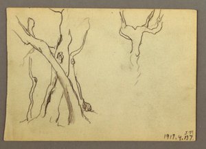 素描，圣彼得大教堂和梵蒂冈远景，意大利罗马，1869 年 1 月 作者 弗雷德里克·埃德温·丘奇