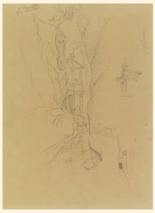绘图，佩特拉锡克山脉的哈斯奈，1868 年 2 月下旬 作者 弗雷德里克·埃德温·丘奇