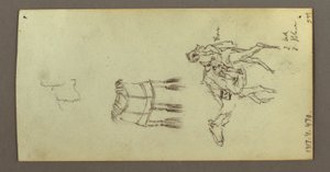 素描，人物和骆驼研究，1868 年 2 月 22 日 作者 弗雷德里克·埃德温·丘奇