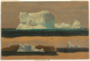 绘画，浮冰山，1859 年 7 月 4 日 作者 弗雷德里克·埃德温·丘奇