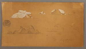 绘画，浮冰山，1859 年 7 月 5 日 作者 弗雷德里克·埃德温·丘奇
