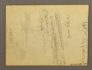 素描，柱廊残片，喷泉，可能创作于 1868-69 年 作者 弗雷德里克·埃德温·丘奇
