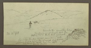 素描，石堆、平原和山脉，《太阳报》，1868 年 2 月 19 日 作者 弗雷德里克·埃德温·丘奇