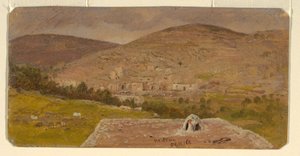 绘图，希伯伦，全景，1868 年 2 月 作者 弗雷德里克·埃德温·丘奇