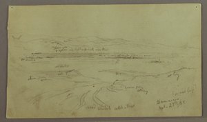 绘画，《丘陵与平原》，1868 年 4 月 29 日 作者 弗雷德里克·埃德温·丘奇