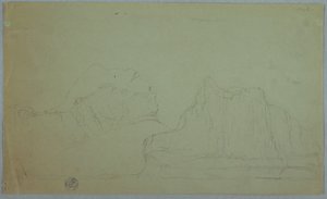 绘画，双峰冰山，1859 年 6 月或 7 月 作者 弗雷德里克·埃德温·丘奇