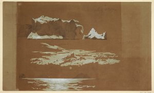 绘图，纽芬兰圣约翰角和海鸥岛附近的冰山，1859 年 7 月 4 日 作者 弗雷德里克·埃德温·丘奇