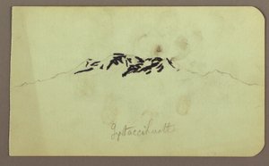 素描，伊塔奇瓦特尔山峰；背面：烤炉，1883 年 作者 弗雷德里克·埃德温·丘奇