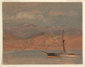 绘图，意大利海岸，墨西拿海峡外，1868 年 7 月 作者 弗雷德里克·埃德温·丘奇