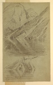 绘画，巴伐利亚贝希特斯加登柯尼斯湖，1868 年 6 月或 7 月 作者 弗雷德里克·埃德温·丘奇