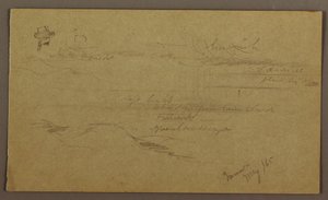 素描，风景，1865 年 5 月 von 弗雷德里克·埃德温·丘奇
