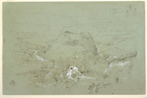素描，厄瓜多尔瓜兰达附近的风景，1857 年 6 月 5 日 作者 弗雷德里克·埃德温·丘奇