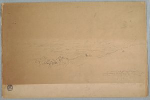 素描，哥伦比亚梅尔加附近的风景，1853 年 7 月 作者 弗雷德里克·埃德温·丘奇
