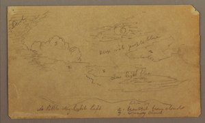 素描，风景；背面：植物素描，1865 年 von 弗雷德里克·埃德温·丘奇