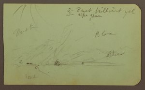 素描，风景；背面：山坡，1883 年 作者 弗雷德里克·埃德温·丘奇