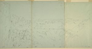 素描，埃尔耶曼的风景，1868 年 作者 弗雷德里克·埃德温·丘奇