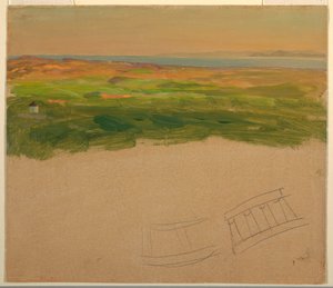 素描，风景，叙利亚或希腊附近，1868-69 年 作者 弗雷德里克·埃德温·丘奇