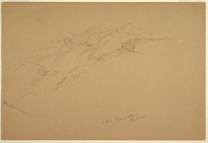 素描，戈林和阿普滕瑙之间的风景，1868 年 8 月 5 日 作者 弗雷德里克·埃德温·丘奇