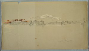 绘图，米林诺克湖，卡塔丁山景观，1878 年 9 月 作者 弗雷德里克·埃德温·丘奇
