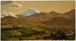 绘画，厄瓜多尔钦博拉索山，1857 年 作者 弗雷德里克·埃德温·丘奇