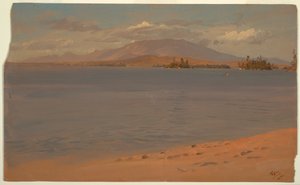 绘画，从米林诺克湖看卡塔丁山，1878 年 作者 弗雷德里克·埃德温·丘奇