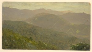 素描，山区风景，1865 年 8 月 作者 弗雷德里克·埃德温·丘奇