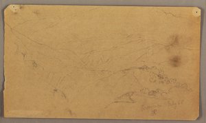 素描，山景，牙买加，西印度群岛，1865 年 7 月 作者 弗雷德里克·埃德温·丘奇