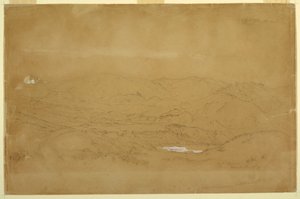 素描，厄瓜多尔瓜诺霍和瓜兰达附近的山景，1857 年 6 月 10 日 作者 弗雷德里克·埃德温·丘奇